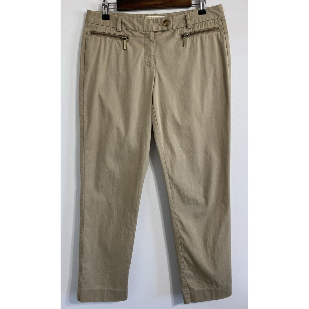 Michael Kors Pants Women's 8 Khaki Beige Twill Chino Career Uniform Work